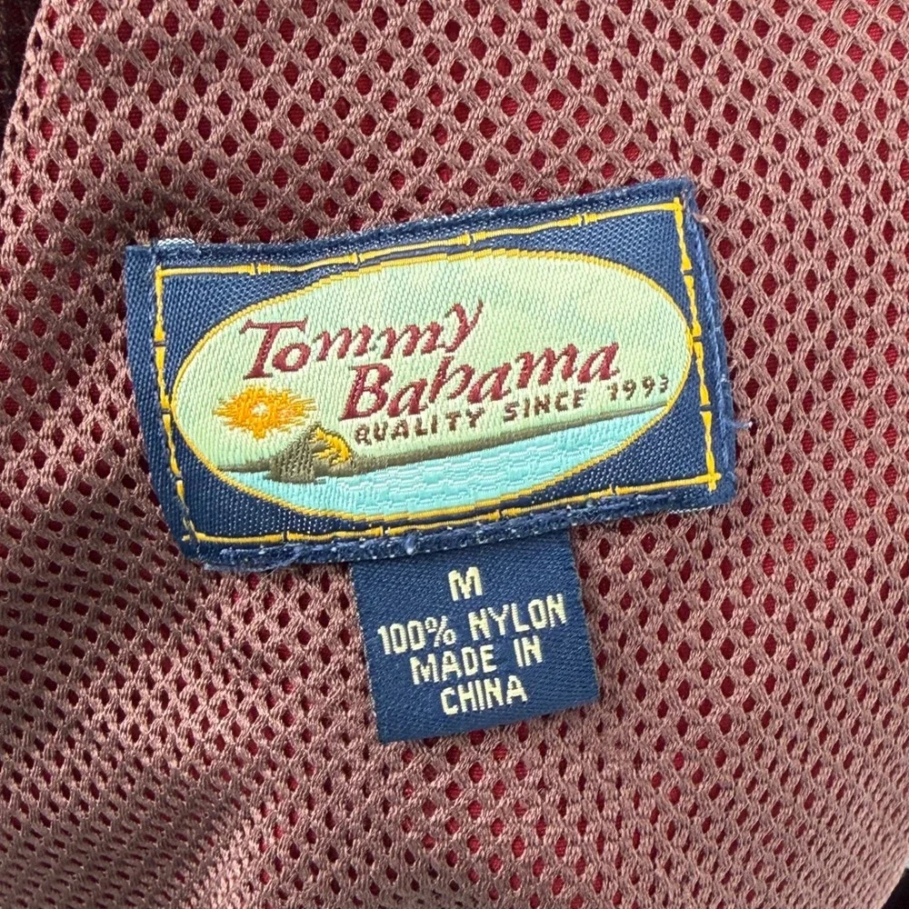 Tommy Bahama Mens Red Nylon Mesh Lined Swim‎ Trunks Shorts Size Medium